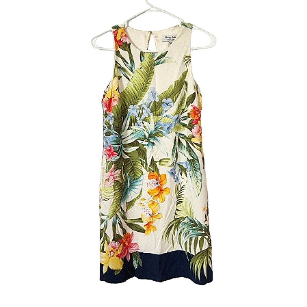 Tommy Bahama Creme Heritage Silk Tropical Dress XXS